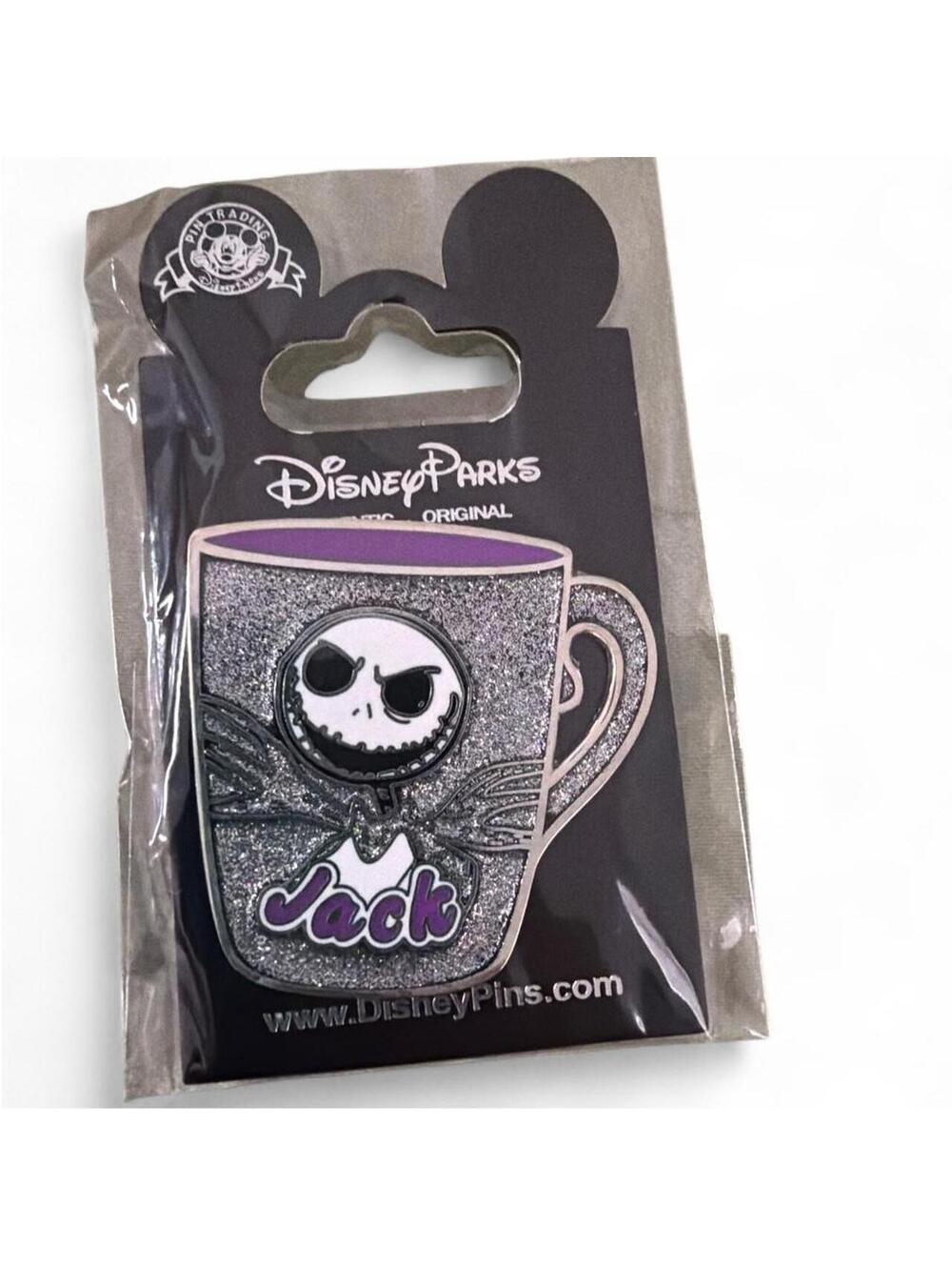 Disney Parks Jack Skellington Glitter Mug Pin - New With Tags